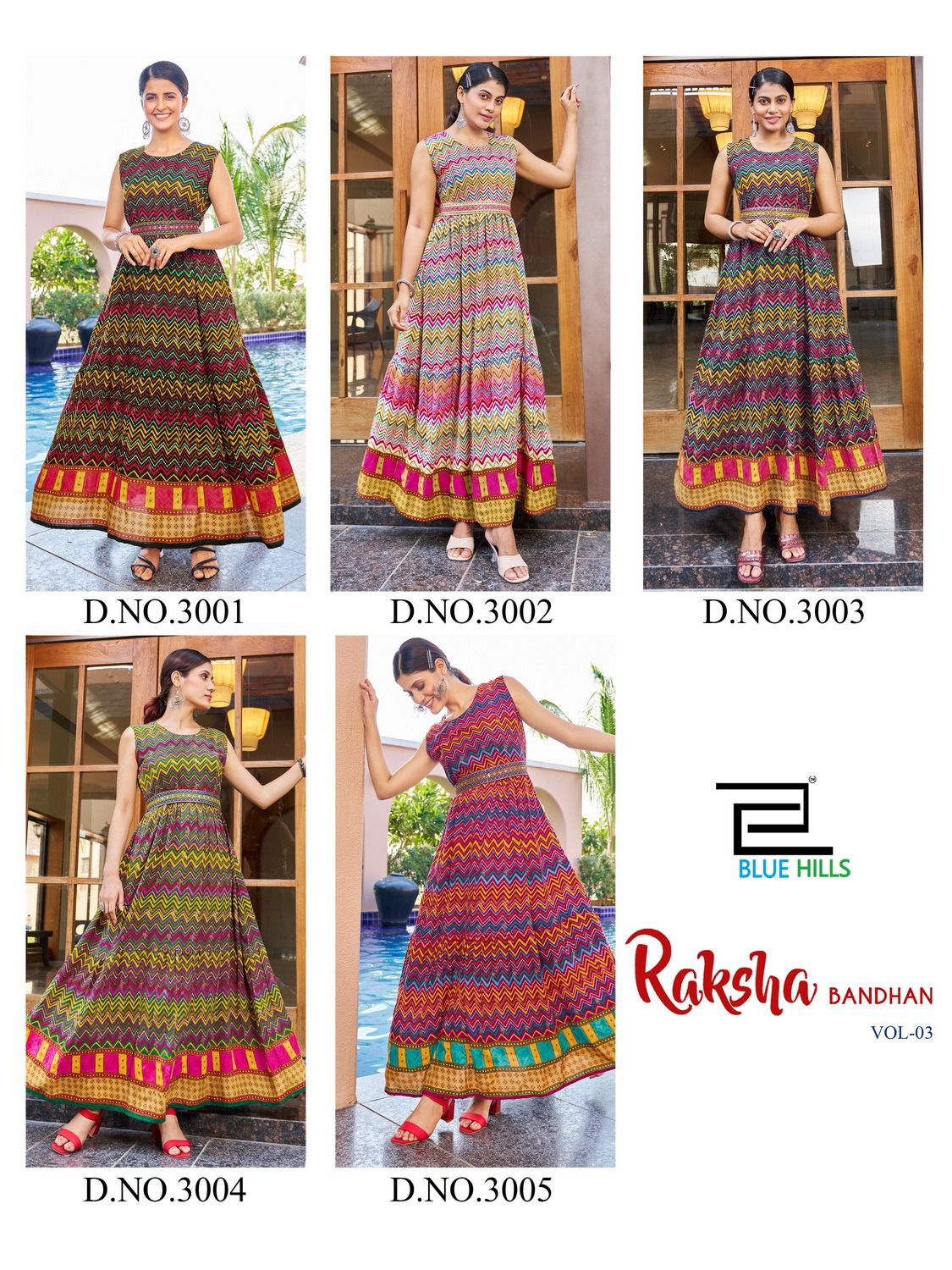 Blue Hills Rakhsha Bandhan 3 Designer Anarkali Kuris Catalog
